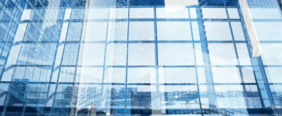 blue glass building background image